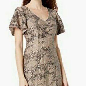 Alex Evenings Womens 8P Petite Floral Gown